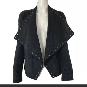 Express faux suede sweater cardigan duster jacket goth punk killstar